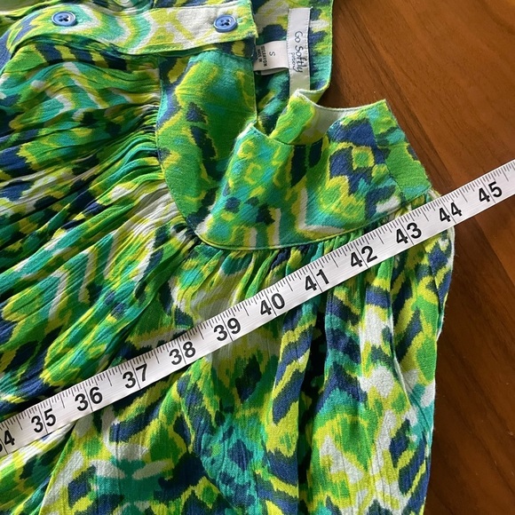 Go Softly Vibrant Green Button From Patio House Dress - Picture 5 of 15